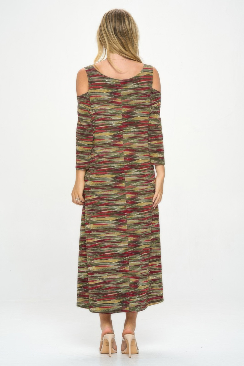 Hit Open Shoulder Long Dress