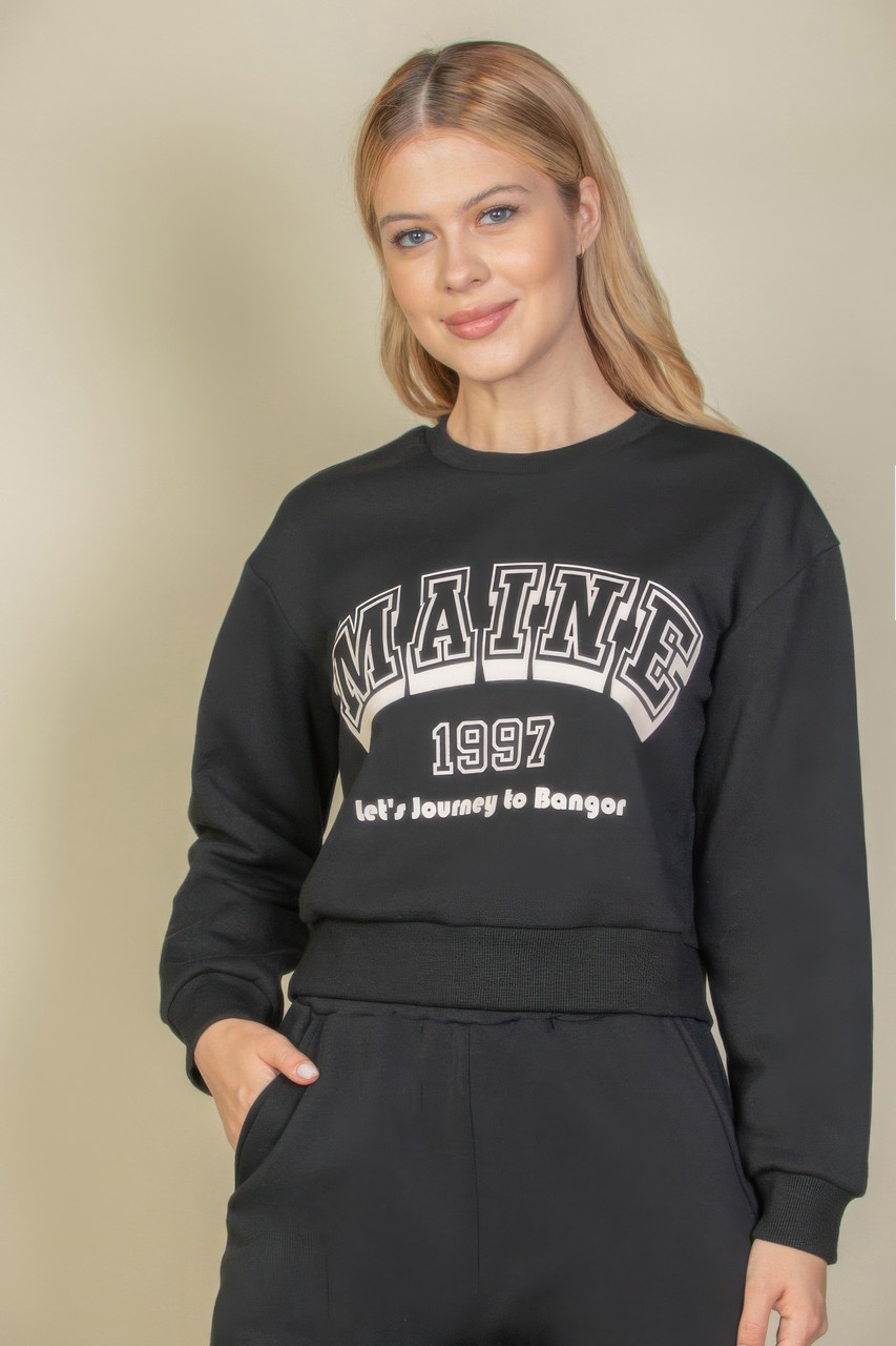 Graphic Drop Shoulder Sweatshirt-45812