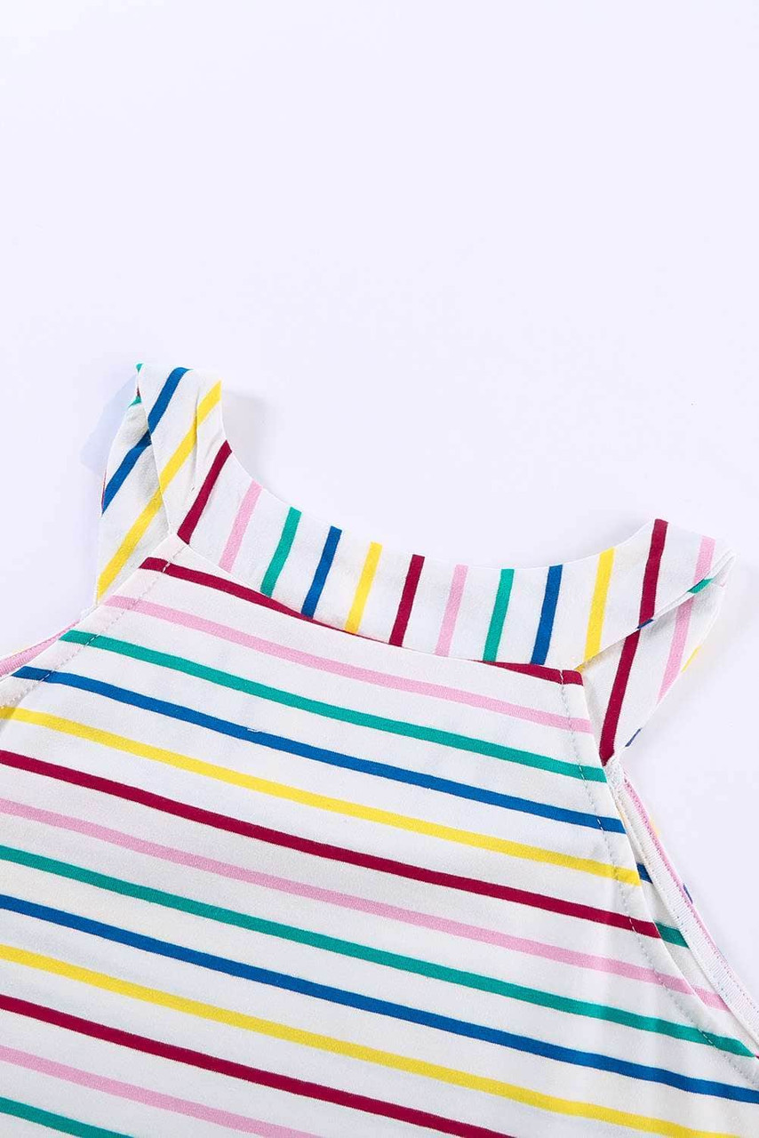 Colorful Striped Halter Tank Top Colorful Striped Halter Tank Top