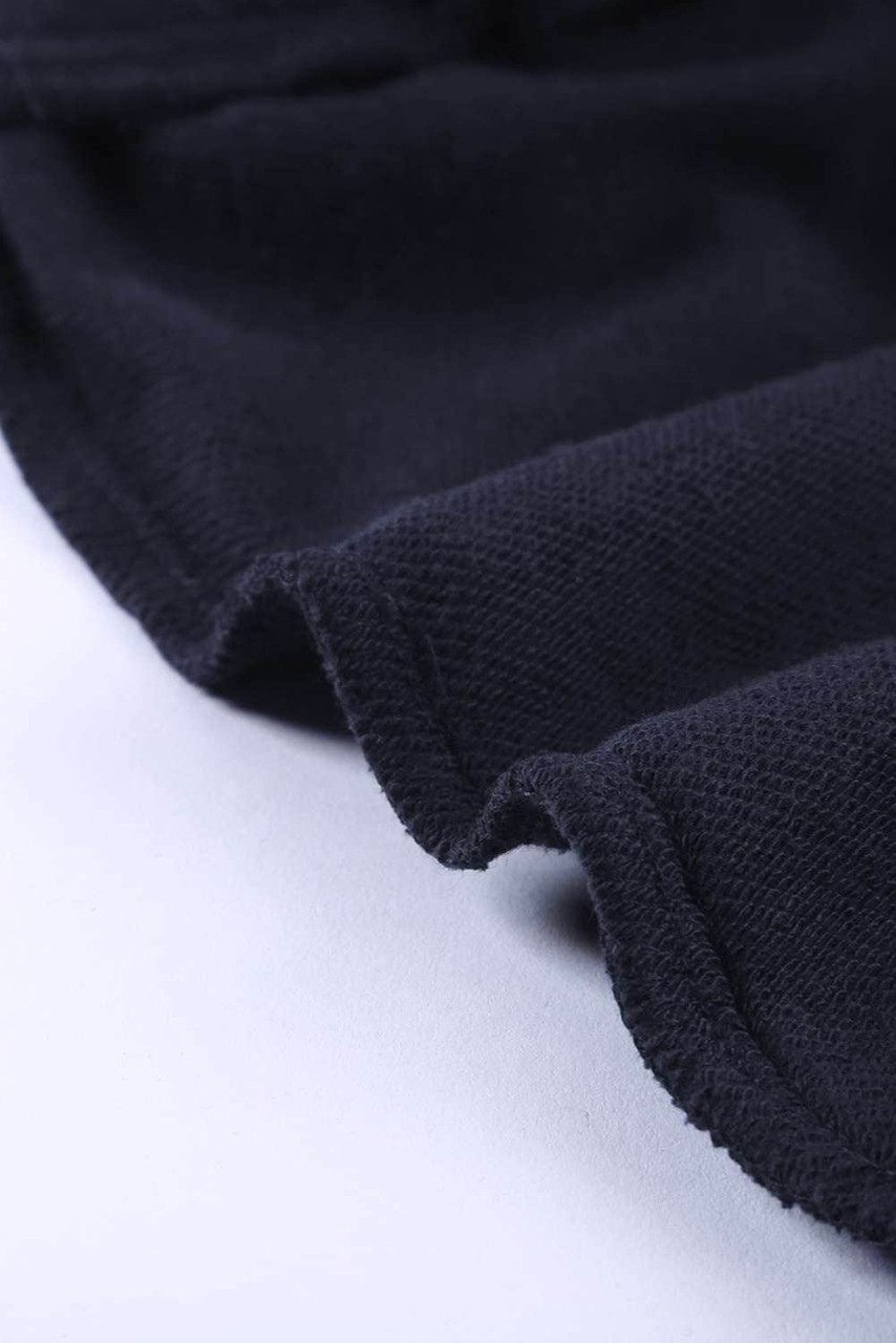 Blue Tie Waist Side Pockets Cuffed Lounge Shorts Blue Tie Waist Side Pockets Cuffed Lounge Shorts