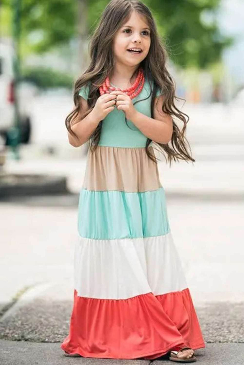 Kids Princess Dresses Bridesmaid Flower Girls Maxi Dress Wedding Party Ball  | eBay