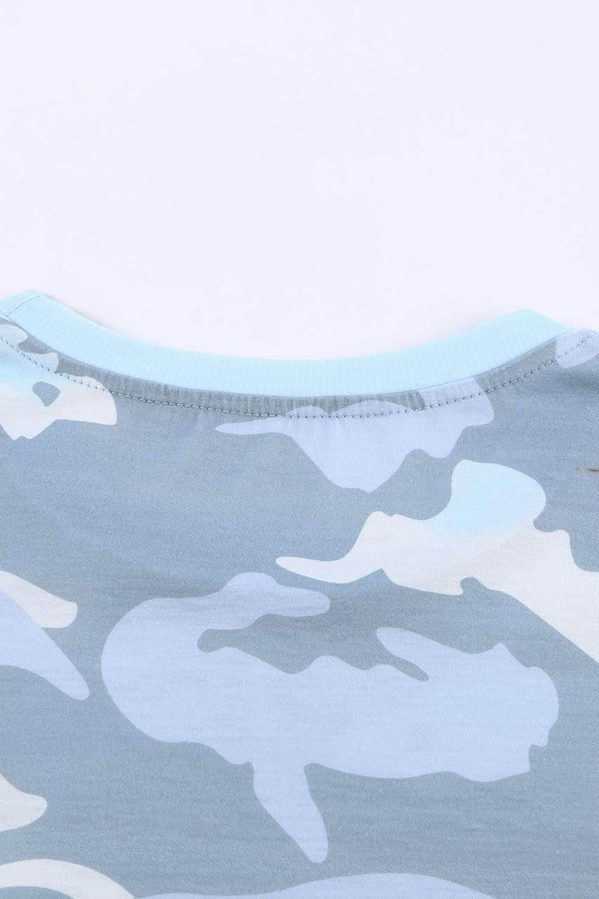 Crew Neck Camo Side Split T-shirt Crew Neck Camo Side Split T-shirt