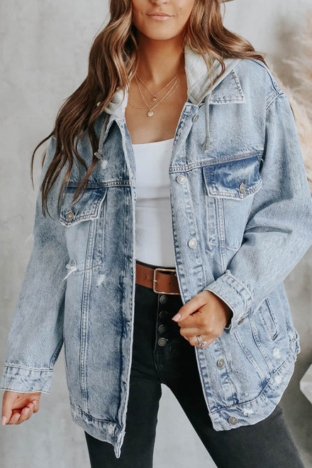 Forever 21 Women's Blue Graphic Patch Denim Jacket | Denim jacket patches,  Sleeveless denim jackets, Plus size distressed jeans