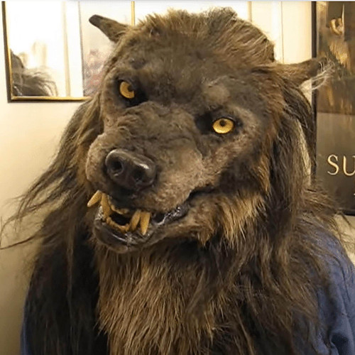 Werewolf Costume Party Mask Halloween Simulation Animal Rotate Headwear
