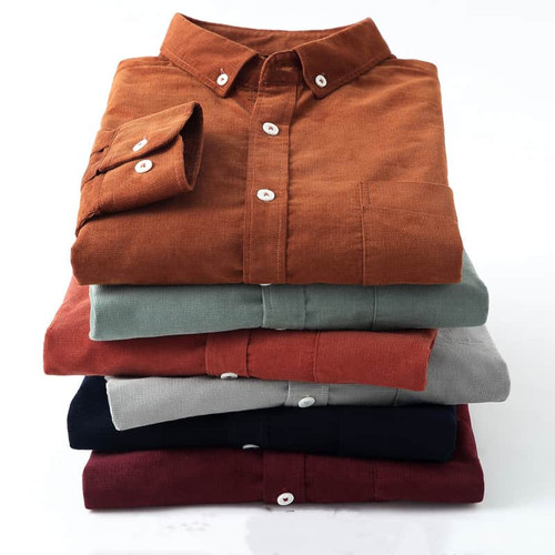 Cotton long-sleeved Corduroy Shirt For Men