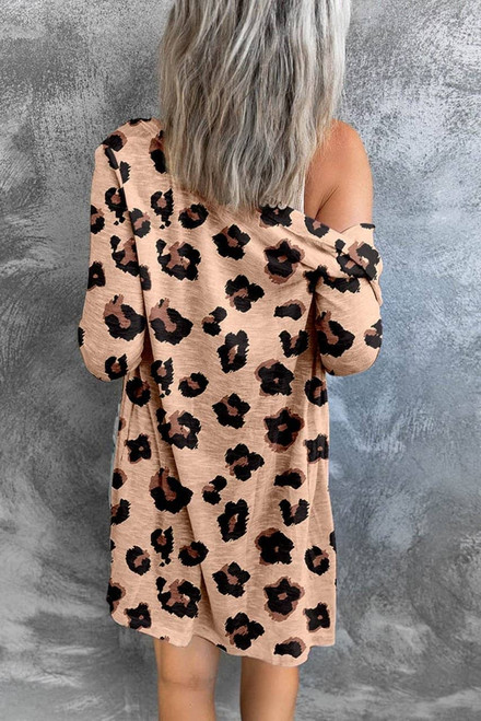 Leopard Printed Open Front Cardigan Leopard Printed Open Front Cardigan
