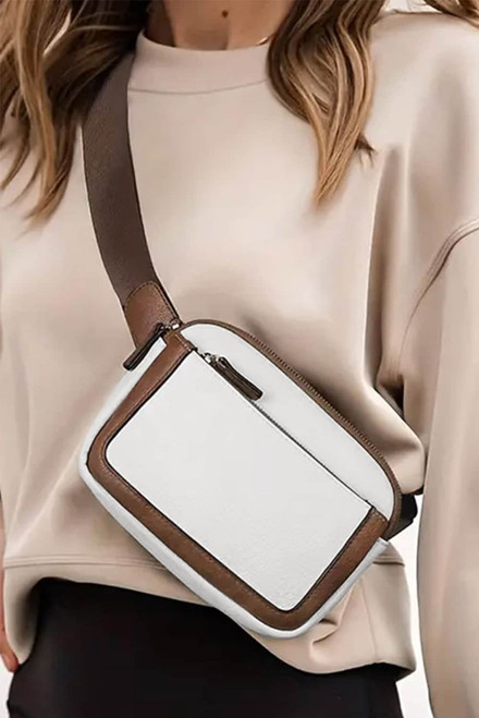 White Adjustable Strap Mini PU Leather Crossbody Bag White Adjustable Strap Mini PU Leather Crossbody Bag