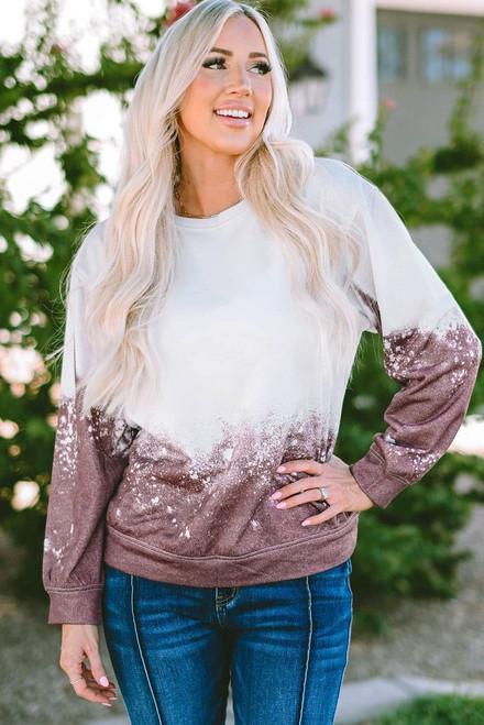 Tie Dye Gradient Pullover Sweatshirt Tie Dye Gradient Pullover Sweatshirt