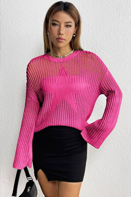 Rose Seeing Stars Oversized Sweater Rose Seeing Stars Oversized Sweater
