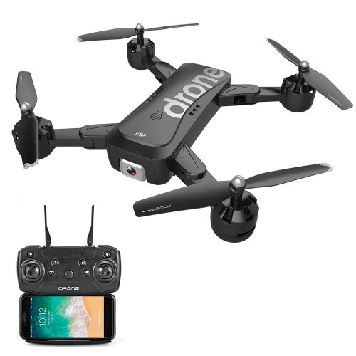 F88 RC Drone with Dual Camera 1080P Image Follow Optical Flow Positioning APP Gesture Control Foldable Quadcopter