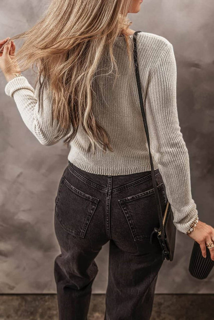 Parchment Slim Fit Buttoned V Neck Knit Cardigan Parchment Slim Fit Buttoned V Neck Knit Cardigan