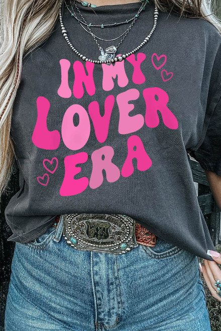 Black IN MY LOVER ERA Valentines Graphic Tee