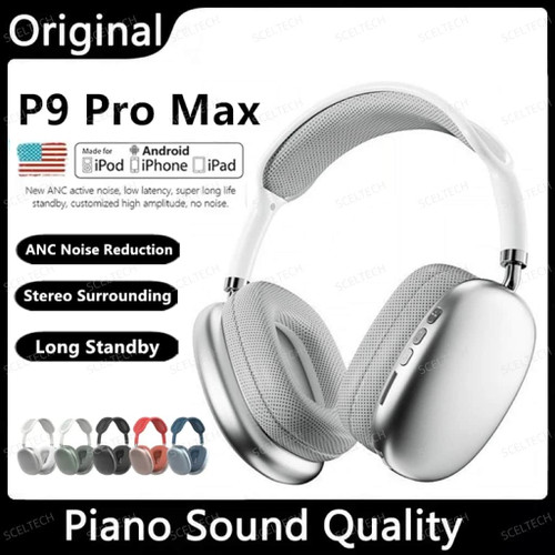 P9 Pro Max Wireless Bluetooth Headphones Noise Cancelling Mic Pods Over Ear Sports P9 Pro Max Wireless Bluetooth Headphones Noise Cancelling Mic Pods Over Ear Sports