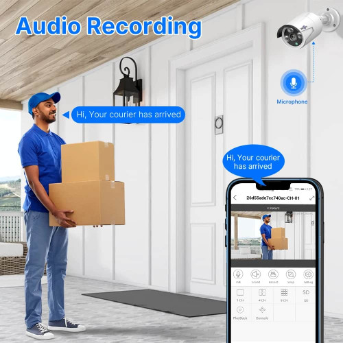 Hiseeu 5MP 4MP Audio IP Security Surveillance Camera POE H.265 Outdoor Waterproof IP66 CCTV Camera P2P Video Home for POE NVR Hiseeu 5MP 4MP Audio IP Security Surveillance Camera POE H.265 Outdoor Waterproof IP66 CCTV Camera P2P Video Home for POE NVR