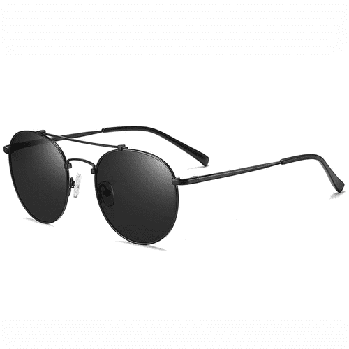 Round frame polarized sunglasses