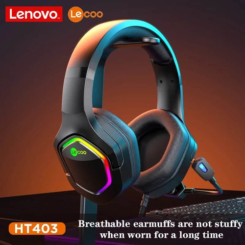 Lenovo HT403 Wire Gaming Headsets Over-Ear Headphones Noise Cancelling Earphones For mobile Phone Pc Computer Ps4 Ps5 Lenovo HT403 Wire Gaming Headsets Over-Ear Headphones Noise Cancelling Earphones For mobile Phone Pc Computer Ps4 Ps5