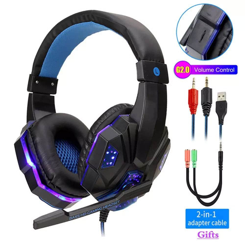 Professional Led Light Wired Gaming Headphones With Microphone For Computer PS4 PS5 Xbox Bass Stereo Professional Led Light Wired Gaming Headphones With Microphone For Computer PS4 PS5 Xbox Bass Stereo