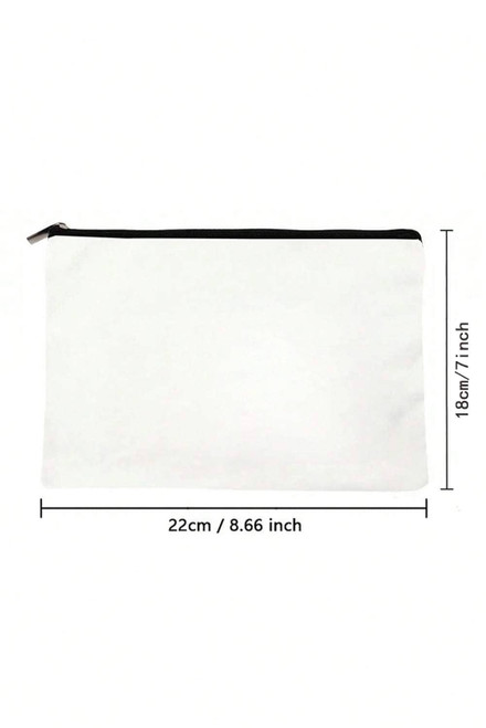 White TEACHER Graphic Print Zipper Cosmetic Bag White TEACHER Graphic Print Zipper Cosmetic Bag