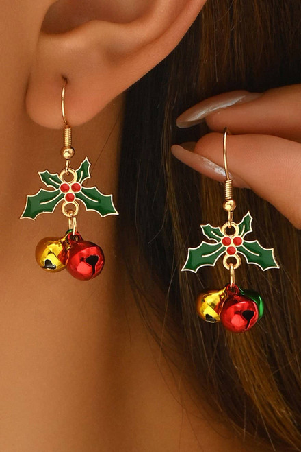 Gold Plated Christmas Jingle Bell Hook Earrings Gold Plated Christmas Jingle Bell Hook Earrings