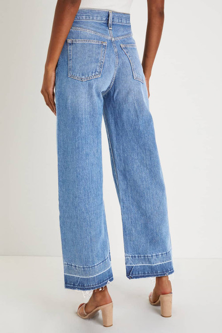 Dusk Blue Raw Hem Straight Leg Loose High Waist Jeans Dusk Blue Raw Hem Straight Leg Loose High Waist Jeans