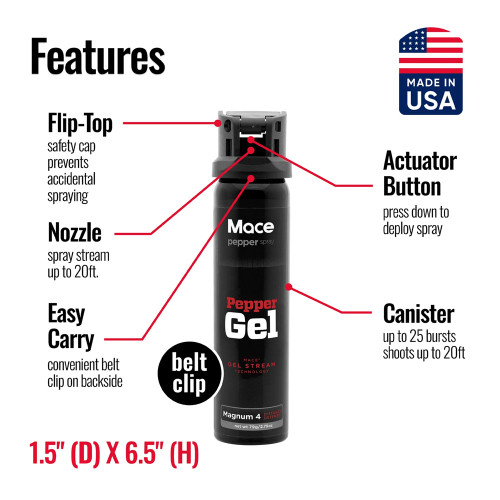 Mace Pepper Gel Magnum Model