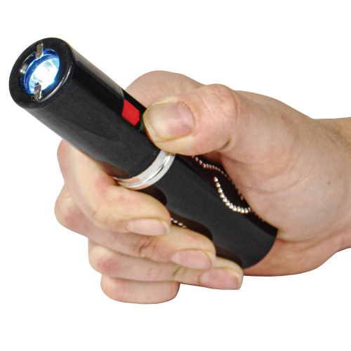 25,000,000 Volt Rechargeable Lipstick Stun Gun with Flashlight, black