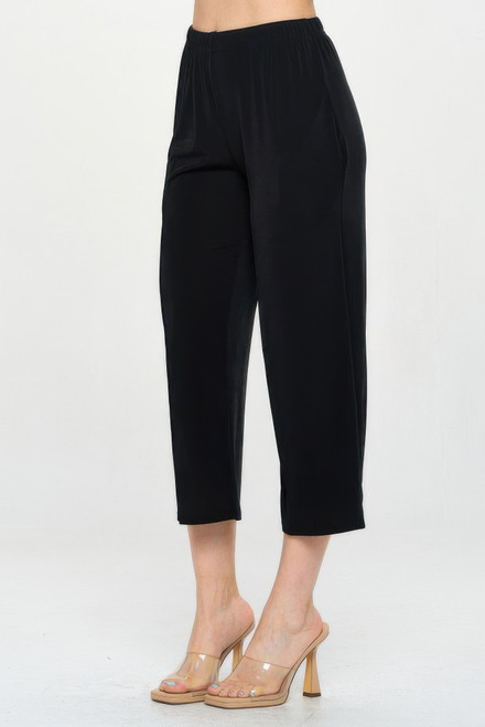 Elastic Waistband Ankle Pants with Pockets