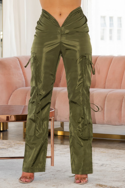 V Cut Cargo Pants