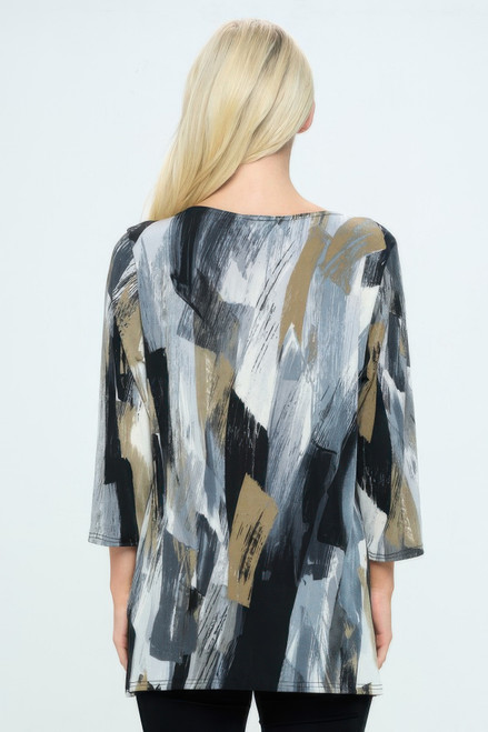 Bns Relaxed Neck Line Contrast Tunic