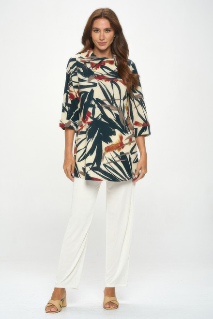 Stylish Split Neckline Tunic