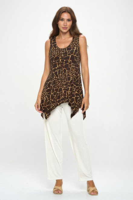 Print Hit Shark Bite Hem Tank