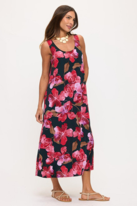 Print Bns Tank Long Dress