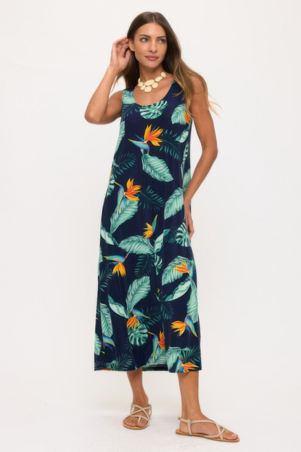 Print Bns Tank Long Dress