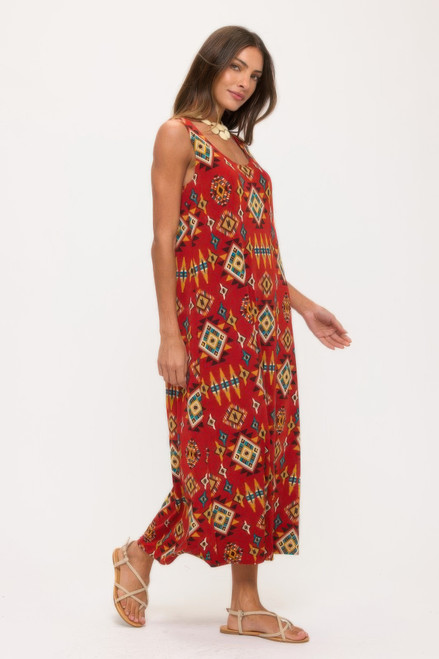 Print Bns Tank Long Dress