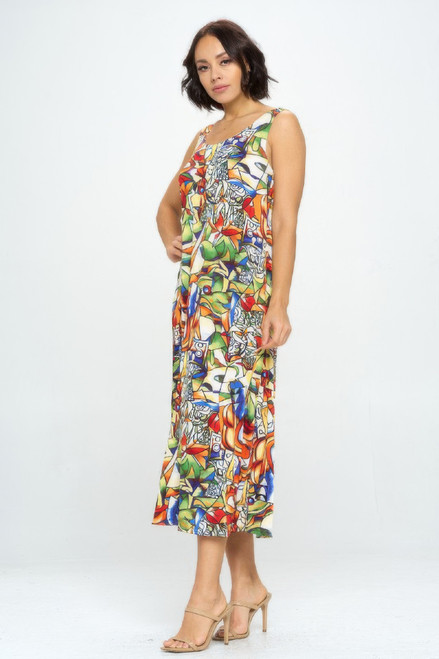Bns Print Long Tank Dress
