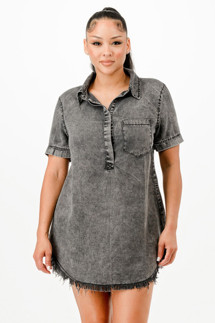 Washed Denim Dress