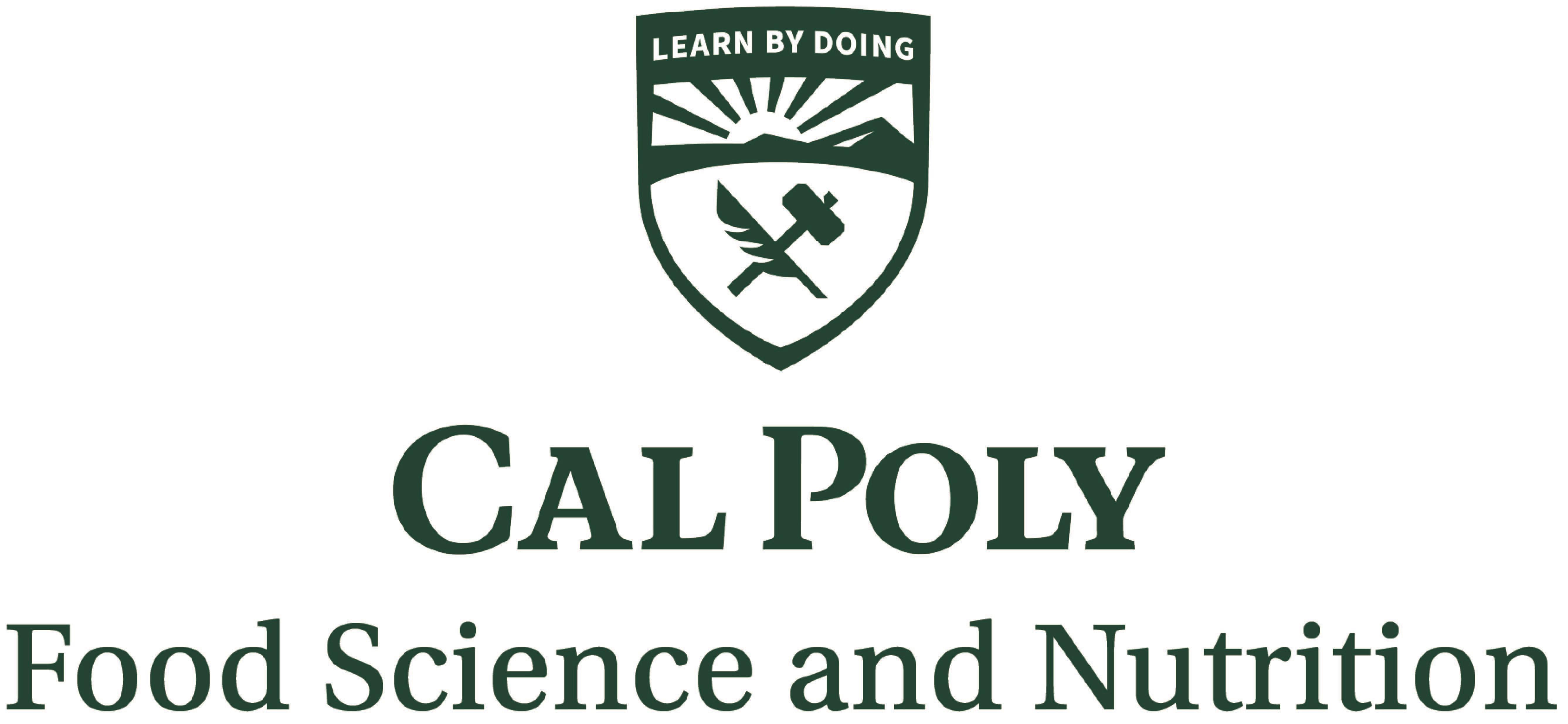 Cal Poly logo with shield for Food Science and Nutrition department
