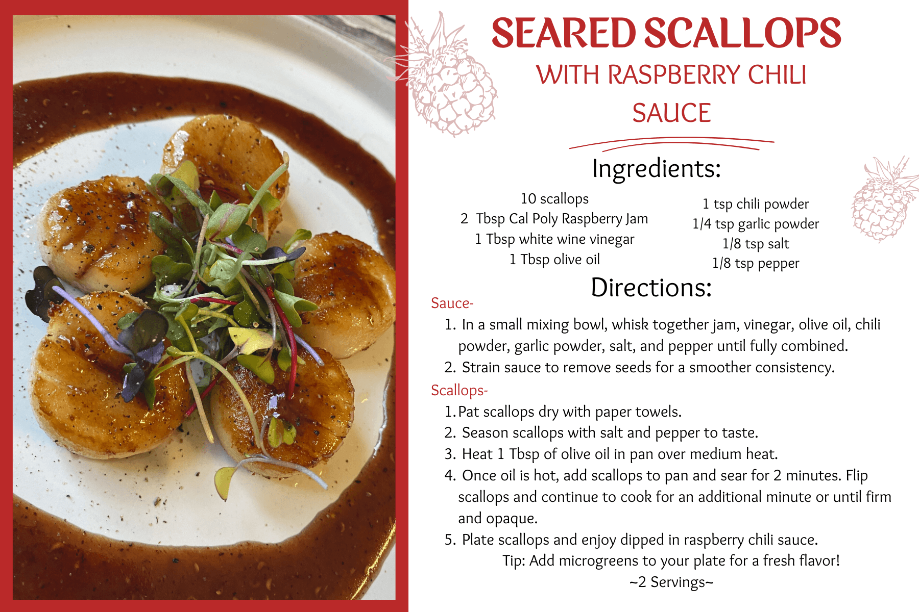 Recipe for seared scallops
