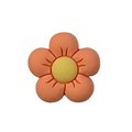 Orange flower shoe charm