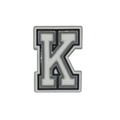Letter K shoe charm