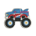 Blue monster truck shoe charm