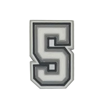 Number 5 shoelace charm