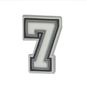 Number 7 shoelace charm
