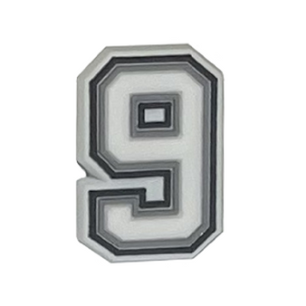 Number 9 shoe charm
