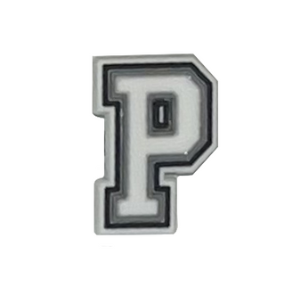 Letter P shoe charm