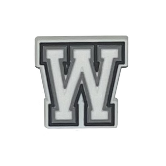Letter W shoe charm