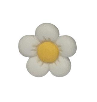 White flower shoe charm