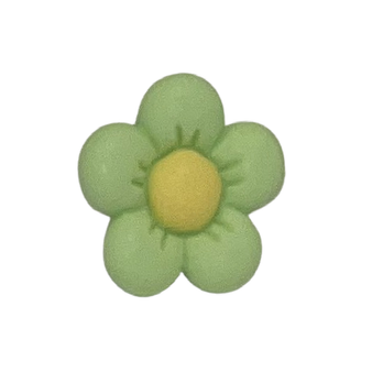 Green flower shoe charm