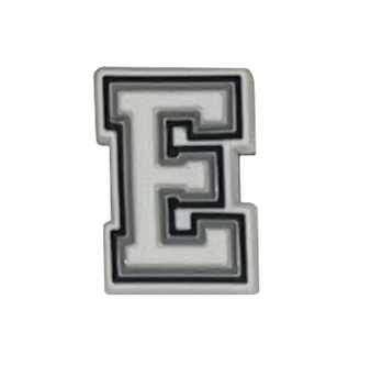 Letter E shoe charm