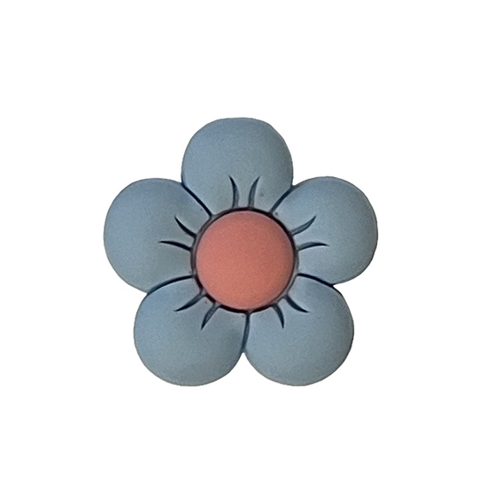 Blue flower shoe charm